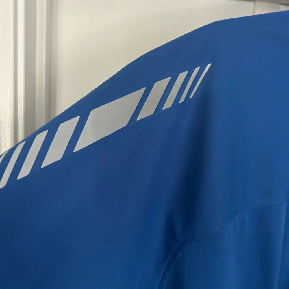 Descente Blue‎ Hooded Windbreaker Jacket Mens Size M